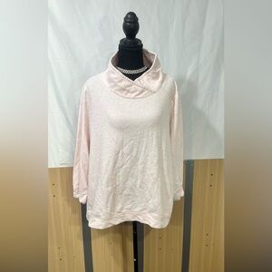 Talbots Light Pink Cowl Neck Sweater